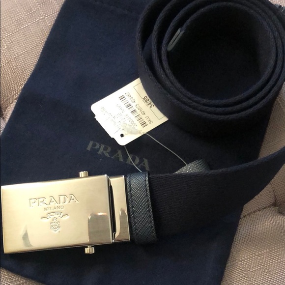 prada canvas belt